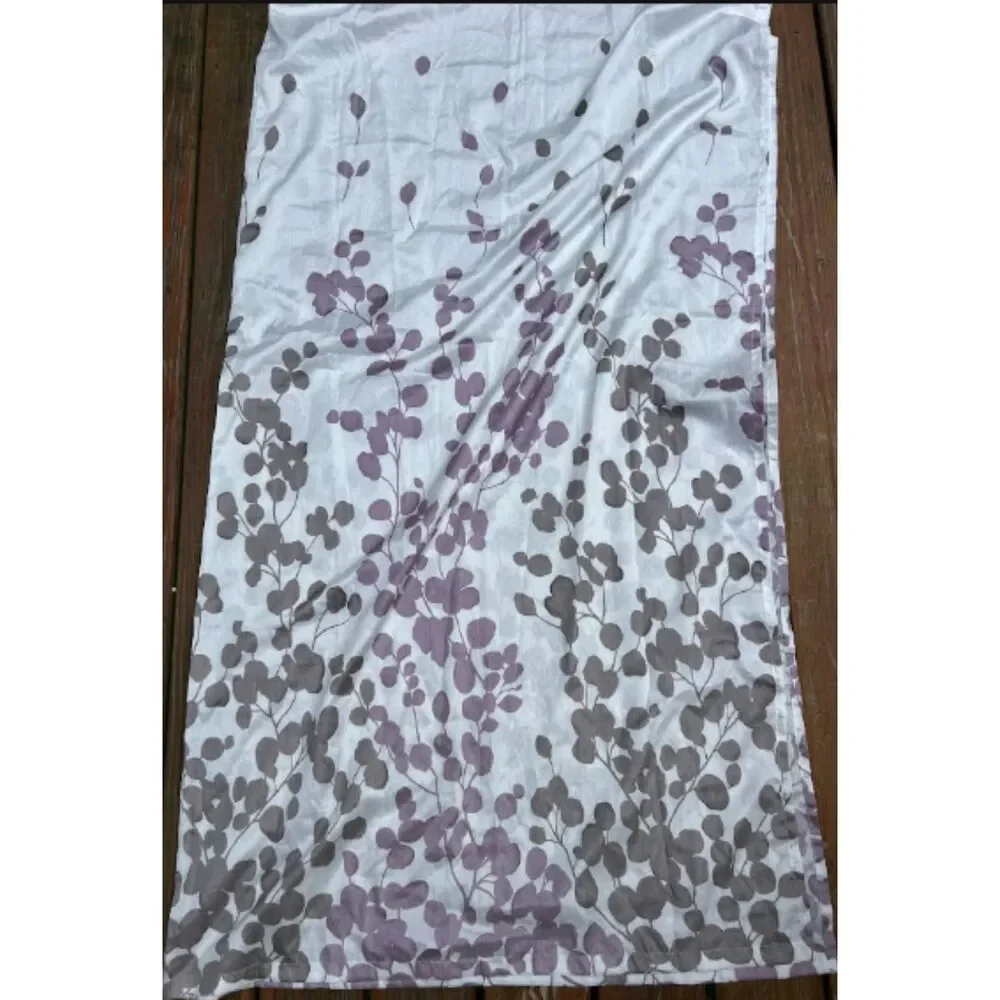 Purple Bathroom Decor Bundle Mainstays Shower Curtain + 2 Target Valances